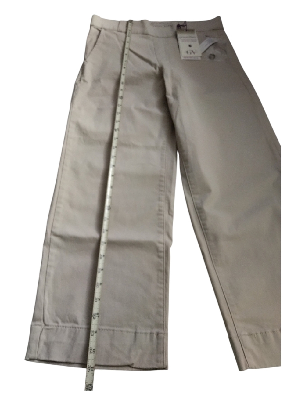 Gloria Vanderbilt Shape Effect Women's Wide-Leg High Rise Pants Beige 6 Average - Picture 3 of 5